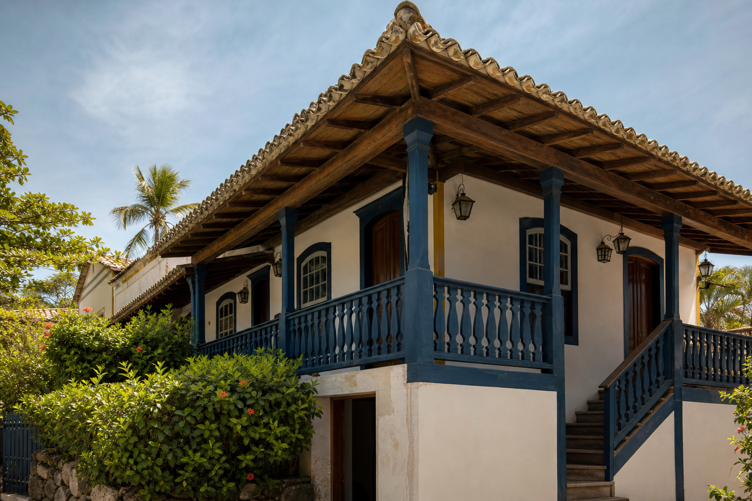 Madeira para telhado colonial