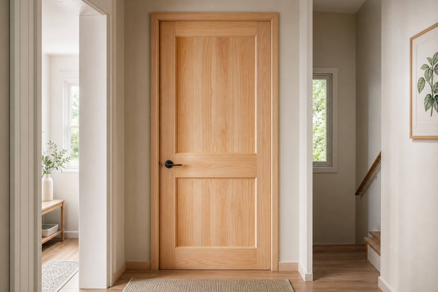 Porta semi oca de madeira — leve para interiores